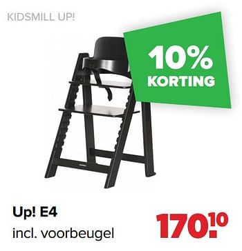 Aanbiedingen Up! e4 incl voorbeugel - Kidsmill - Geldig van 25/10/2021 tot 04/12/2021 bij Baby-Dump