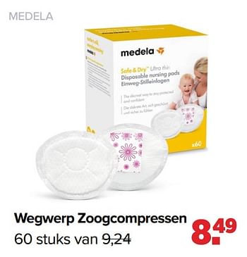 Aanbiedingen Wegwerp zoogcompressen - Medela - Geldig van 25/10/2021 tot 04/12/2021 bij Baby-Dump