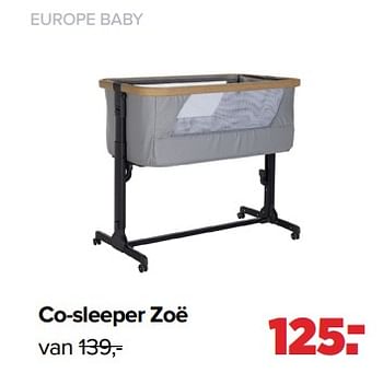 Aanbiedingen Co-sleeper zoë - Europe baby - Geldig van 25/10/2021 tot 04/12/2021 bij Baby-Dump
