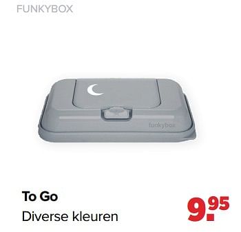 Aanbiedingen Funkybox to go - Funkybox - Geldig van 25/10/2021 tot 04/12/2021 bij Baby-Dump