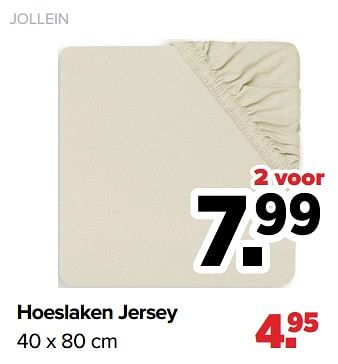 Aanbiedingen Hoeslaken jersey - Jollein - Geldig van 25/10/2021 tot 04/12/2021 bij Baby-Dump