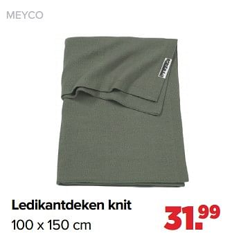 Aanbiedingen Ledikantdeken knit - Meyco - Geldig van 25/10/2021 tot 04/12/2021 bij Baby-Dump
