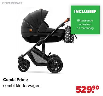 Aanbiedingen Combi prime combi-kinderwagen - Kinderkraft - Geldig van 25/10/2021 tot 04/12/2021 bij Baby-Dump