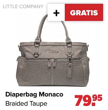 Aanbiedingen Diaperbag monaco braided taupe - Little Company - Geldig van 25/10/2021 tot 04/12/2021 bij Baby-Dump
