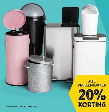 Aanbiedingen Afvalbak mini bullit - Huismerk - Xenos - Geldig van 01/11/2021 tot 07/11/2021 bij Xenos