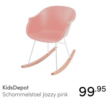 Aanbiedingen Kidsdepot schommelstoel jazzy pink - KidsDepot  - Geldig van 31/10/2021 tot 06/11/2021 bij Baby & Tiener Megastore