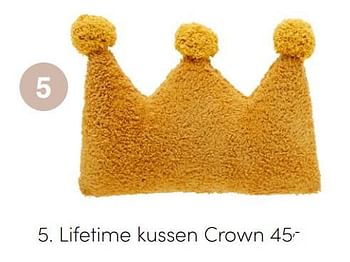 Aanbiedingen Lifetime kussen crown - Lifetime - Geldig van 31/10/2021 tot 06/11/2021 bij Baby & Tiener Megastore