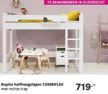Aanbiedingen Bopita halfhoogslaper combiflex - Bopita - Geldig van 31/10/2021 tot 06/11/2021 bij Baby & Tiener Megastore