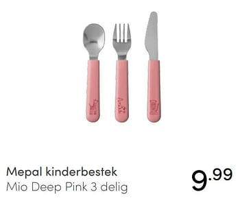 Aanbiedingen Mepal kinderbestek mio deep pink - Mepal - Geldig van 31/10/2021 tot 06/11/2021 bij Baby & Tiener Megastore