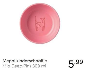 Aanbiedingen Mepal kinderschaaltje mio deep pink - Mepal - Geldig van 31/10/2021 tot 06/11/2021 bij Baby & Tiener Megastore