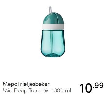 Aanbiedingen Mepal rietjesbeker mio deep turquoise - Mepal - Geldig van 31/10/2021 tot 06/11/2021 bij Baby & Tiener Megastore