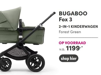 Aanbiedingen Bugaboo fox 3 2-in-1 kinderwagen - Bugaboo - Geldig van 31/10/2021 tot 06/11/2021 bij Baby & Tiener Megastore
