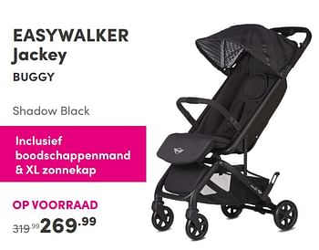 Aanbiedingen Easywalker jackey buggy shadow black - Easywalker - Geldig van 31/10/2021 tot 06/11/2021 bij Baby & Tiener Megastore