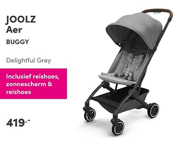 Aanbiedingen Joolz aer buggy delightful grey - Joolz - Geldig van 31/10/2021 tot 06/11/2021 bij Baby & Tiener Megastore