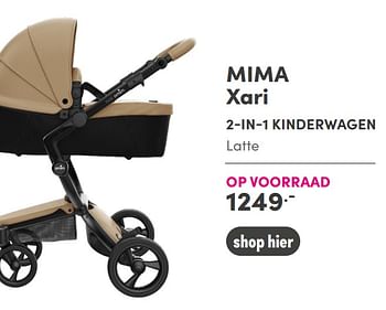 Aanbiedingen Mima xari 2-in-1 kinderwagen latte - mima - Geldig van 31/10/2021 tot 06/11/2021 bij Baby & Tiener Megastore