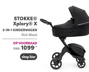 Aanbiedingen Stokke xplory x 2-in-1 kinderwagen rich black - Stokke - Geldig van 31/10/2021 tot 06/11/2021 bij Baby & Tiener Megastore