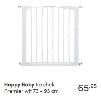Aanbiedingen Happy baby traphek premier wit - Happybaby - Geldig van 31/10/2021 tot 06/11/2021 bij Baby & Tiener Megastore