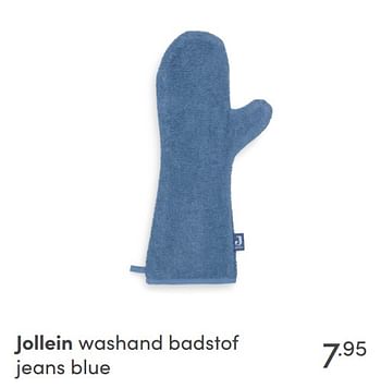 Aanbiedingen Jollein washand badstof jeans blue - Jollein - Geldig van 31/10/2021 tot 06/11/2021 bij Baby & Tiener Megastore