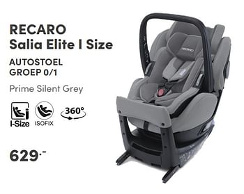Aanbiedingen Recaro salia elite i size autostoel groep 0-1 prime silent grey - Recaro - Geldig van 31/10/2021 tot 06/11/2021 bij Baby & Tiener Megastore