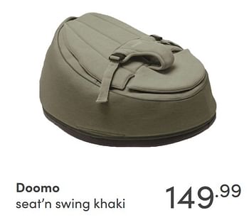 Aanbiedingen Doomo seat’n swing khaki - Doomoo - Geldig van 31/10/2021 tot 06/11/2021 bij Baby & Tiener Megastore