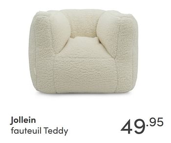 Aanbiedingen Jollein fauteuil teddy - Jollein - Geldig van 31/10/2021 tot 06/11/2021 bij Baby & Tiener Megastore
