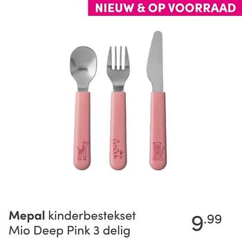 Aanbiedingen Mepal kinderbestekset mio deep pink - Mepal - Geldig van 31/10/2021 tot 06/11/2021 bij Baby & Tiener Megastore