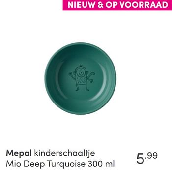 Aanbiedingen Mepal kinderschaaltje mio deep turquoise - Mepal - Geldig van 31/10/2021 tot 06/11/2021 bij Baby & Tiener Megastore
