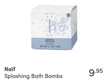 Aanbiedingen Naïf splashing bath bombs - Naif - Geldig van 31/10/2021 tot 06/11/2021 bij Baby & Tiener Megastore