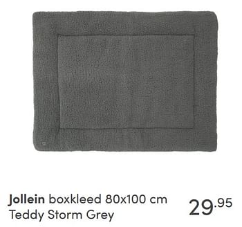 Aanbiedingen Jollein boxkleed teddy storm grey - Jollein - Geldig van 31/10/2021 tot 06/11/2021 bij Baby & Tiener Megastore