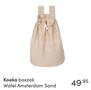 Aanbiedingen Koeka boxzak wafel amsterdam sand - Koeka - Geldig van 31/10/2021 tot 06/11/2021 bij Baby & Tiener Megastore