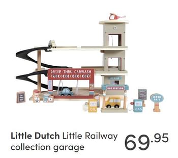 Aanbiedingen Little dutch little railway collection garage - Little Dutch - Geldig van 31/10/2021 tot 06/11/2021 bij Baby & Tiener Megastore