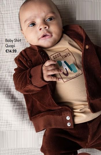 Aanbiedingen Baby shirt quapi - Quapi - Geldig van 31/10/2021 tot 06/11/2021 bij Baby & Tiener Megastore