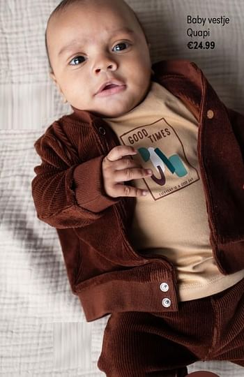 Aanbiedingen Baby vestje quapi - Quapi - Geldig van 31/10/2021 tot 06/11/2021 bij Baby & Tiener Megastore