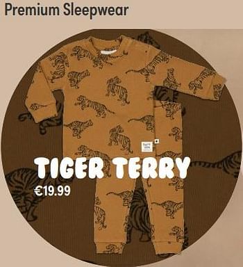 Aanbiedingen Premium sleepwear tiger terry - Feetje - Geldig van 31/10/2021 tot 06/11/2021 bij Baby & Tiener Megastore