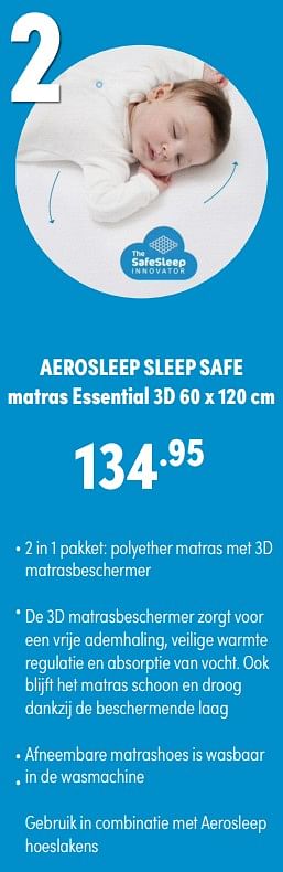 Aanbiedingen Aerosleep sleep safe - Aerosleep - Geldig van 31/10/2021 tot 06/11/2021 bij Baby & Tiener Megastore