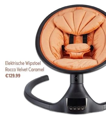 Aanbiedingen Elektrische wipstoel rocco velvet caramel - Huismerk - Baby &amp; Tiener Megastore - Geldig van 31/10/2021 tot 06/11/2021 bij Baby & Tiener Megastore