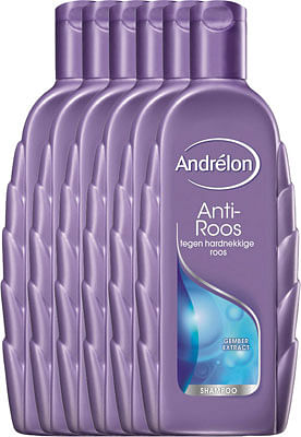 Aanbiedingen Andrelon Shampoo Anti-roos Voordeelverpakking 6x300ml - Geldig van 05/10/2021 tot 21/01/2022 bij Drogisterij.net