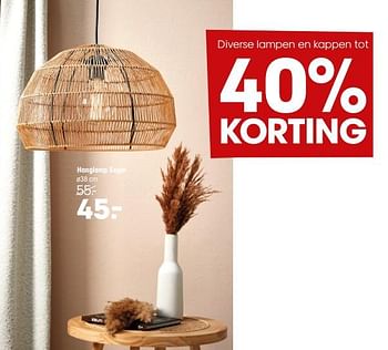 Aanbiedingen Hanglamp segin - Huismerk - Kwantum - Geldig van 07/11/2021 tot 21/11/2021 bij Kwantum
