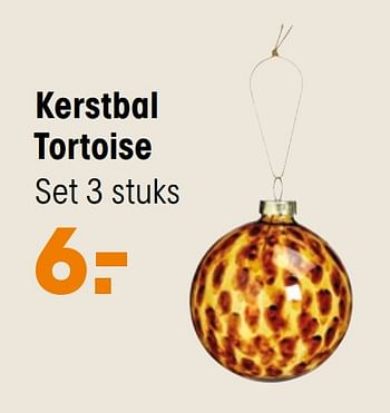 Aanbiedingen Kerstbal tortoise - Huismerk - Kwantum - Geldig van 07/11/2021 tot 21/11/2021 bij Kwantum