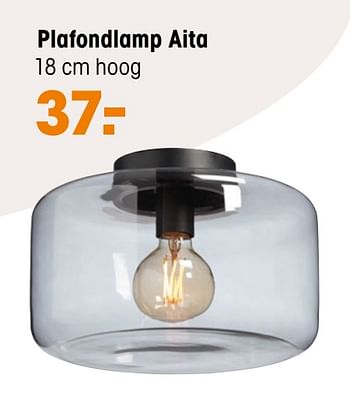 Aanbiedingen Plafondlamp aita - Huismerk - Kwantum - Geldig van 07/11/2021 tot 21/11/2021 bij Kwantum