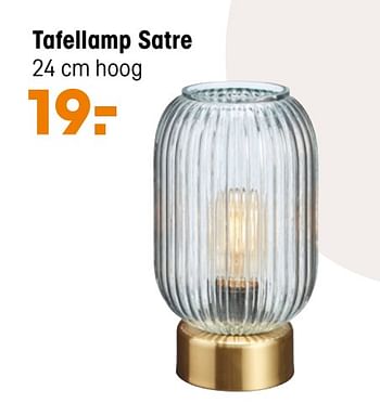 Aanbiedingen Tafellamp satre - Huismerk - Kwantum - Geldig van 07/11/2021 tot 21/11/2021 bij Kwantum