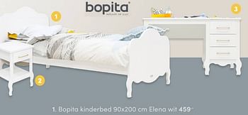 Aanbiedingen Bopita kinderbed elena wit - Bopita - Geldig van 07/11/2021 tot 13/11/2021 bij Baby & Tiener Megastore