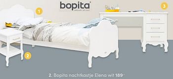 Aanbiedingen Bopita nachtkastje elena wit - Bopita - Geldig van 07/11/2021 tot 13/11/2021 bij Baby & Tiener Megastore