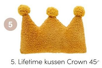 Aanbiedingen Lifetime kussen crown - Lifetime Kidsrooms - Geldig van 07/11/2021 tot 13/11/2021 bij Baby & Tiener Megastore