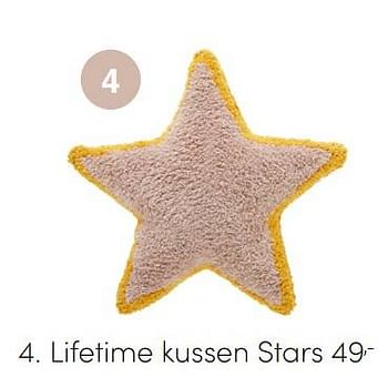 Aanbiedingen Lifetime kussen stars - Lifetime Kidsrooms - Geldig van 07/11/2021 tot 13/11/2021 bij Baby & Tiener Megastore