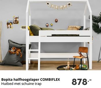 Aanbiedingen Bopita halfhoogslaper combiflex - Bopita - Geldig van 07/11/2021 tot 13/11/2021 bij Baby & Tiener Megastore