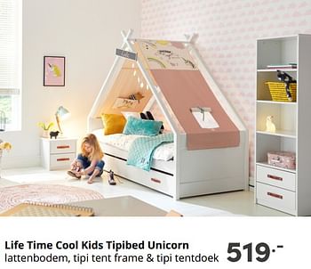 Aanbiedingen Life time cool kids tipibed unicorn - Lifetime Kidsrooms - Geldig van 07/11/2021 tot 13/11/2021 bij Baby & Tiener Megastore