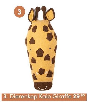 Aanbiedingen Dierenkop kaio giraffe - KidsDepot  - Geldig van 07/11/2021 tot 13/11/2021 bij Baby & Tiener Megastore
