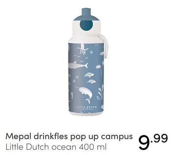 Aanbiedingen Mepal drinkfles pop up campus little dutch ocean - Mepal - Geldig van 07/11/2021 tot 13/11/2021 bij Baby & Tiener Megastore