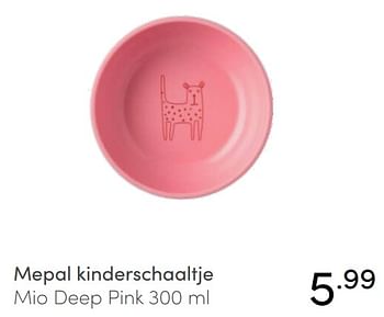 Aanbiedingen Mepal kinderschaaltje mio deep pink - Mepal - Geldig van 07/11/2021 tot 13/11/2021 bij Baby & Tiener Megastore